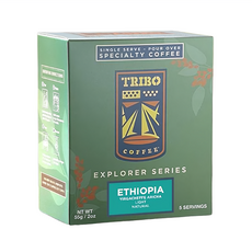 TRIBO COFFEE 衣索比亞 耶加雪夫 艾瑞加 日曬 淺焙濾掛式咖啡, 11g, 5包, 1盒
