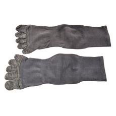 FELYR 費拉 台灣製棉襪 毛巾底3/4長五指襪, 灰色, 20~26cm