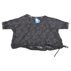 Loveteen 女外搭罩衫, 大, 黑色