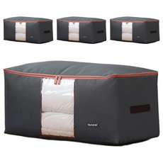 Youful 優芬 高密度600D棉被衣物收納袋 ,中(50 x 25 x 40cm),咖啡色,4個