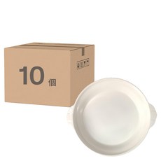 TATUNG 大同磁器 雙耳圓型烤皿 陶瓷烤盤 焗烤盤 烘焙烤碗, 白色, 10個