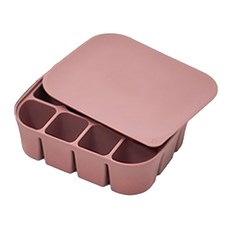 MODU'I BLUEMAMA 鉑金矽膠嬰兒副食品食物磚 二代 12格 - 玫瑰粉/搪瓷白, 30ml, 1個