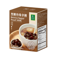 歐可茶葉 黑糖珍珠拿鐵 Set, 紐西蘭奶粉, 三合一沖泡包, 72g, 5入, 1盒