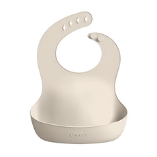 MODU'I BLUEMAMA 幼兒鉑金矽膠圍兜二代，耐高溫，易於清潔，尺寸可調整, 29.4 x 21.7 cm, 搪瓷白
