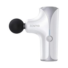 RENPHO 電動按摩槍 5段強度調節 USB Type-C 充電 每分鐘最高震動3200次, RP-GM173, 白色