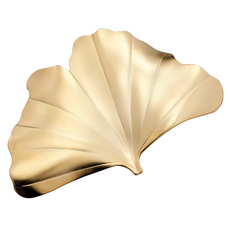 SALUS 佐藤金屬 銀杏筷架 64 x 41 x 6mm, 金色, 1個