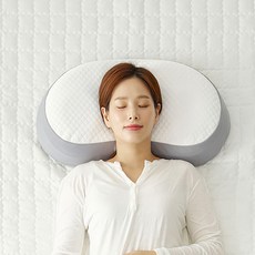 LIV MOM 3D頸椎記憶低枕頭 白色, 60 x 30 x 7-10 cm, 2個