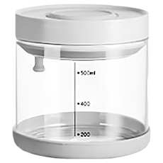 喜尚 一鍵按壓玻璃密封罐 500ml, 單手操作, 矽膠圈設計, 1個