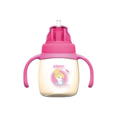 pigeon 貝親 迪士尼吸管杯, 粉色 灰姑娘, 8M+, 250ml, 1個
