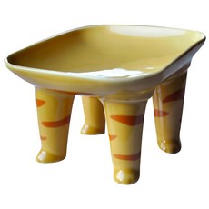 陶瓷腳腳碗 橘貓, 16x14x11cm, 0.8kg, 台灣製造, 1個