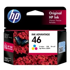 HP 惠普 46彩色原廠墨水 CZ638AA 彩色墨水匣，適用多款HP DeskJet印表機, 彩色, 1入