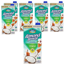 BLUE DIAMOND 藍鑽 Almond Breeze杏仁飲, 無糖香草口味, 946ml, 6瓶