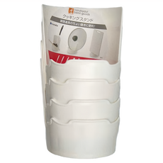 inomata 多功能餐具置物架 可收納鍋蓋及各種廚房用品, 白色, 4個