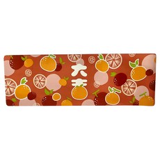 軟式珪藻土踏墊, 40 x 120cm, 紅 大吉大利, 1個