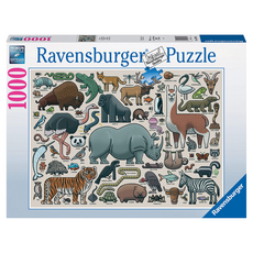 Ravensburger 維寶 野生動物圖鑑拼圖 RV16807, 野生動物圖鑑, 1000片, 1盒