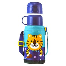 OCH 兒童保溫杯 LHC1435TGR, 獅子 藍色, 550ml, 1個