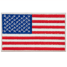 A-ONE 匯旺 美國國旗刺繡布貼 DIY刺繡臂章 7.5 X 5 CM, 美國, 1件
