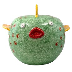 Modigliani 義大利陶 維內雷漁港系列 魚型珠寶盒 24 x 23 x 18cm, 1個, 綠色