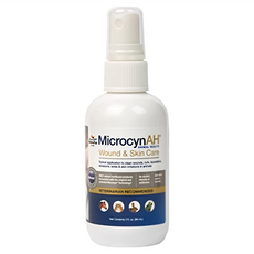 MicrocynAH 麥高臣 神仙水, 不含類固醇, 抗生素或茶樹精油, 無毒無刺激性抗敏, 適用於所有年齡階段的動物, 4oz, 1瓶