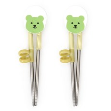 Dailylike Bonbon不銹鋼矯正輔助筷, 03 酪梨色, 2雙