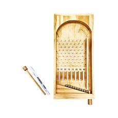 復古彈珠台，木頭材質，桌遊, 顏色隨機, 1個