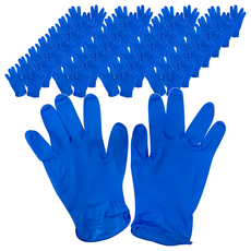 御廚靈 NBR 耐用薄手套 藍色 100個/盒 加厚版 食品加工 機械組裝 美容美髮, M, 1盒