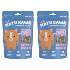 Natura Rawr 吹毛求吃 原肉凍乾 貓用 袋袋鼠狀元 50g 澳洲製造, 2包