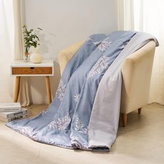 J-bedtime 床寢時光 舒柔棉四季被 涼被 台灣製 180 x 150cm, 葉語 藍色