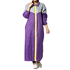 Twin Dragon 雙龍牌 爵色耐磨前開雨衣, 全件防水壓條處理 高係數反光條, 晶漾紫, 一般型(125 x 86cm)