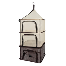 NOBANA 分離式晾曬網藍 38 x 38 x 104cm 710g, 米色 + 深咖啡色, 3層, 1個