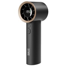 SOTHING 向物 高速手持風扇 引擎數顯版 199檔 9m風距 3600mAh電池 續航8小時, 深灰色, 1個