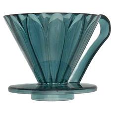 CAFEC Tritan款 錐形花瓣濾杯 2-4杯份, 透青藍, 1個