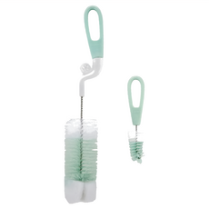 Simba 小獅王辛巴 旋轉式奶瓶刷2件組, 1組, 粉綠色