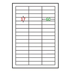 鶴屋 A4三用電腦標籤 B1760 60 x 17mm 34號, 48格, 105張