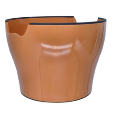 台寵 北歐寵物高碗 L 美耐皿材質, 橘色, 1個