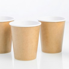雙P冷熱共用杯 JX-8oz 牛皮色 一次性冷熱飲紙杯, 50個, 20條
