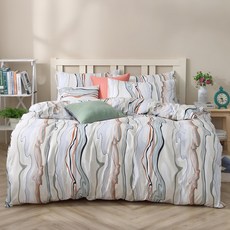 Blue Cat 藍貓 舒柔棉銀離子抗菌印花床包枕套組 台灣製 3.5尺