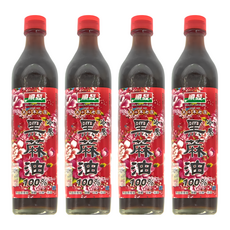 順發油品 冷壓黑麻油 100%, 520ml, 4瓶