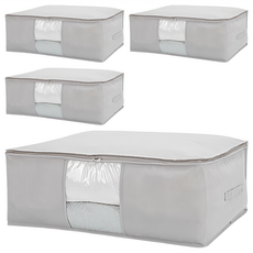comet Home 布質棉被收納袋 93L, 灰色, 4個