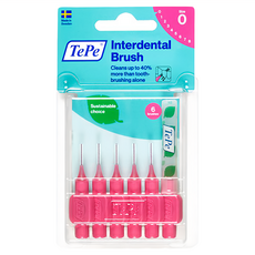 TePe 緹碧 I型普通刷毛牙間刷 刷毛柔軟不刺激牙齦, 0.4mm, 6支, 1盒