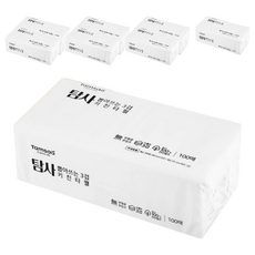 Tamsaa 抽取式3層廚房紙巾 100抽, 8包, 1組