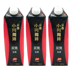 小川 炭燒咖啡 有糖, 1L, 3瓶