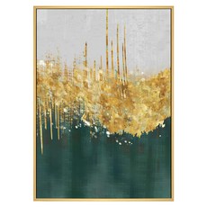 菠蘿選畫所 綠松石嵌金絲I APAD3491D 掛畫 40 x 30cm - 北歐風裝飾, 木色