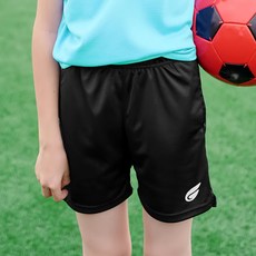 GIAT 吉亞特 兒童盾形輕量排汗口袋短褲 - 100%聚酯纖維, 台灣製造, 12碼/11~12歲, 黑色