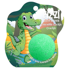 Saboo 泡沫沐浴球 CROCODILE CACKLE 鱷魚嘻嘻笑 內附驚喜小公仔, 1顆, 100g