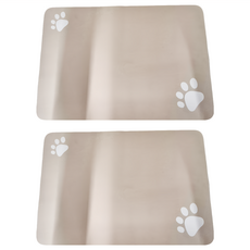 硅藻泥地墊 咖啡白腳印墊(小)2入1組, 60 x 40cm