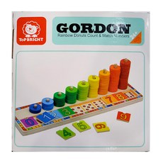 TOPBRIGHT 特寶兒 甜甜圈認知遊戲組 2歲以上 數數配對玩具, 混合顏色, 1組