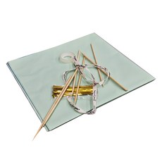 DIY棒棒糖捧花束材料包, 6色可選 (嫣粉、霧藍、青綠、淺紫、冰藍、藕粉), 情人節/生日禮物, 霧藍 + 綠灰, 3包