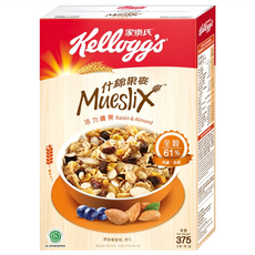 Kellogg's 家樂氏 Mueslix 什錦果麥，全穀61%，高纖、高鐵, 375g, 1盒