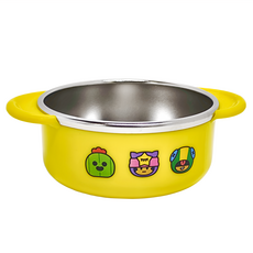 LiLFANT LINE 雙層不鏽鋼隔熱碗 280ml, 荒野亂鬥 黃色, 1個